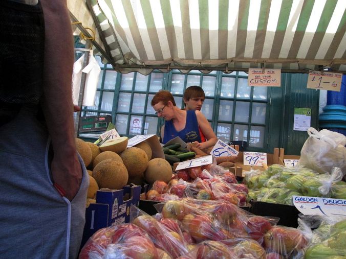 11/07/13 HUDDERSFIELD. The Market, fruit and veg.