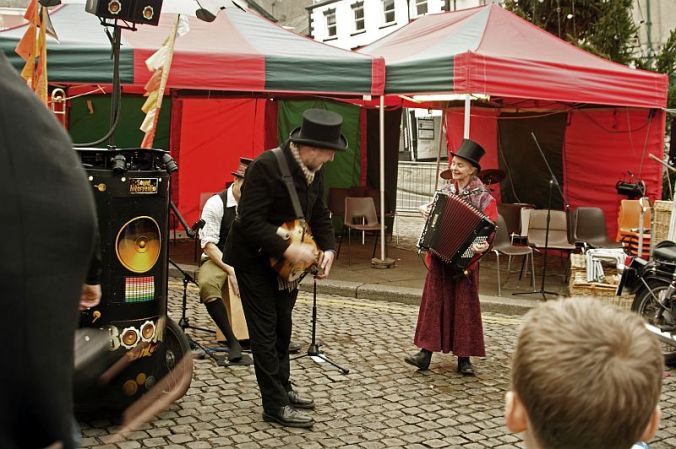 CUMBRIA. Ulverston. The Dickensian Festival 2014.  Music On The