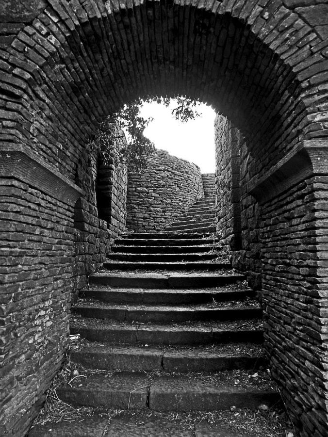 240411 RIVINGTON Curved steps up B&amp;W