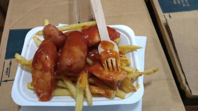 13/10/18. WARRINGTON OKTOBERFEST. Currywurst & Chips.