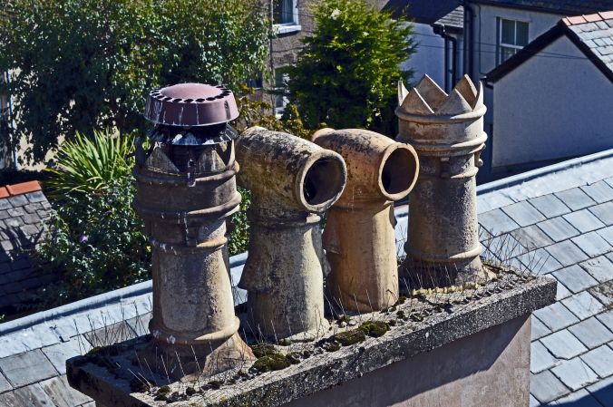 19/09/19  CONWY. Chimney Pots.
