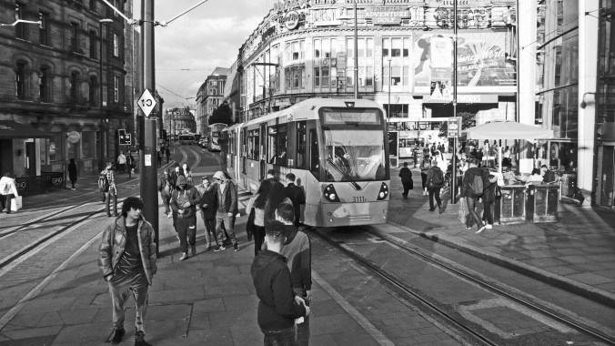 06/10/19 MANCHESTER. Exchange Square, Printworks & Tram.