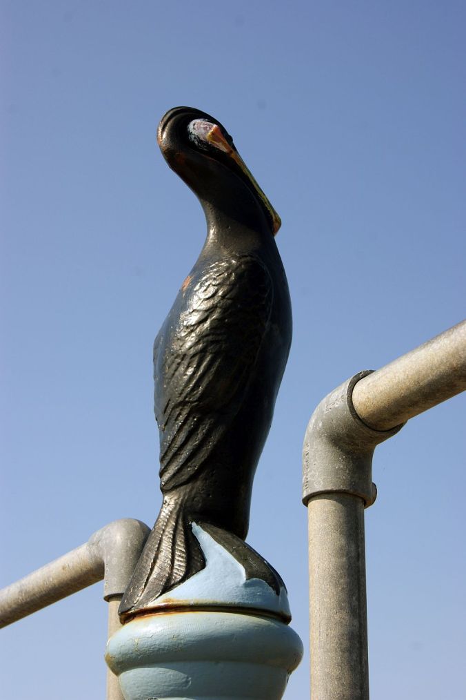 18/07/13 MORECAMBE. Cormorant scuplture .