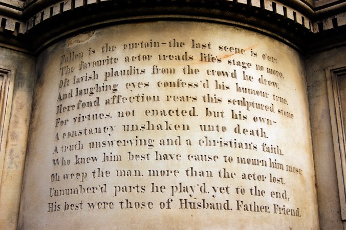 18/09/13 GLASGOW. The Necropolis, John Henry Alexander tomb insc
