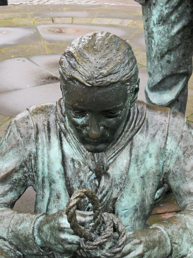 12-03-09  WHITEHAVEN. Marketplace. Two Salors Sculpture. Seated